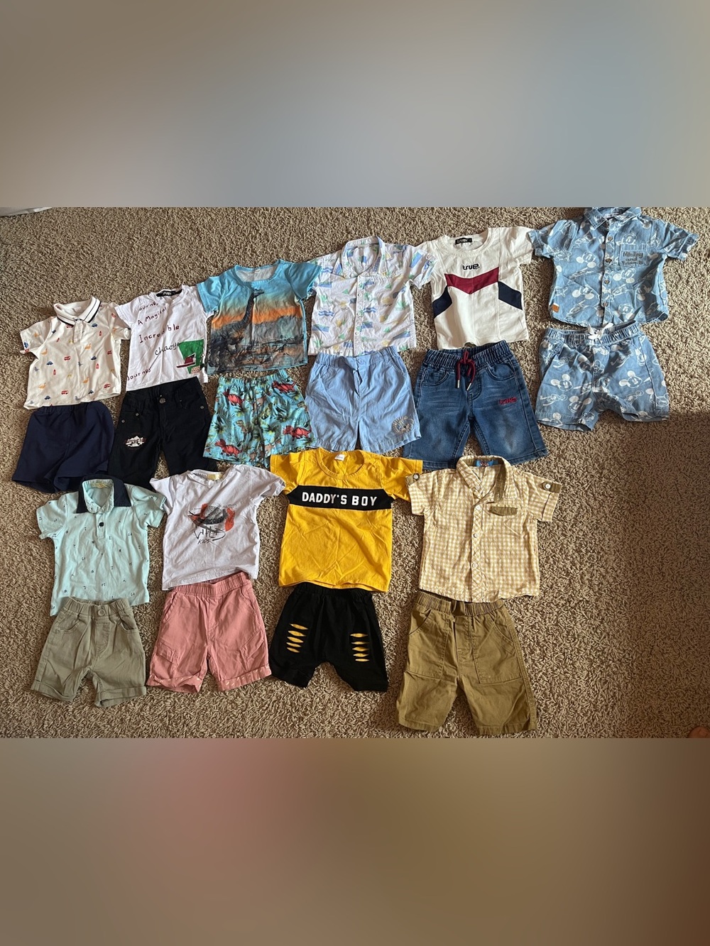 Boys Summer Outfit Bundle 18–24 Months | 10 Matching Sets